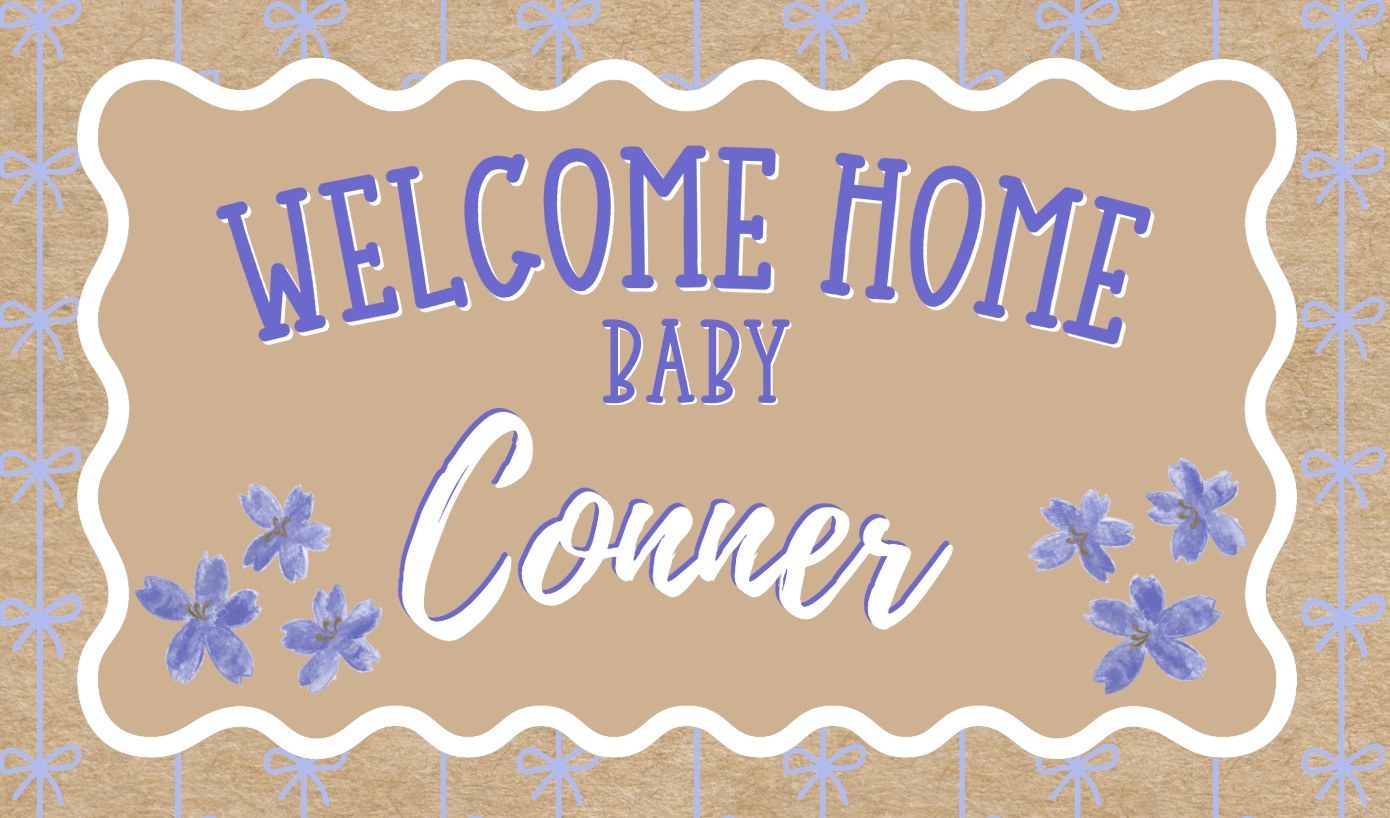BANNER- Faux Painted Banner- Baby