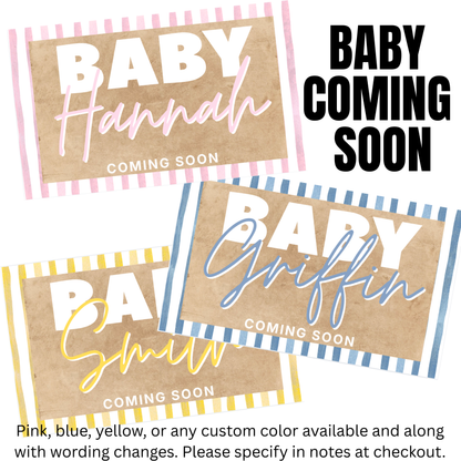 Faux Painted Banner- Baby