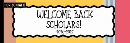 Faux Painted Banner- Back to School (2x6- vertical & horizontal)