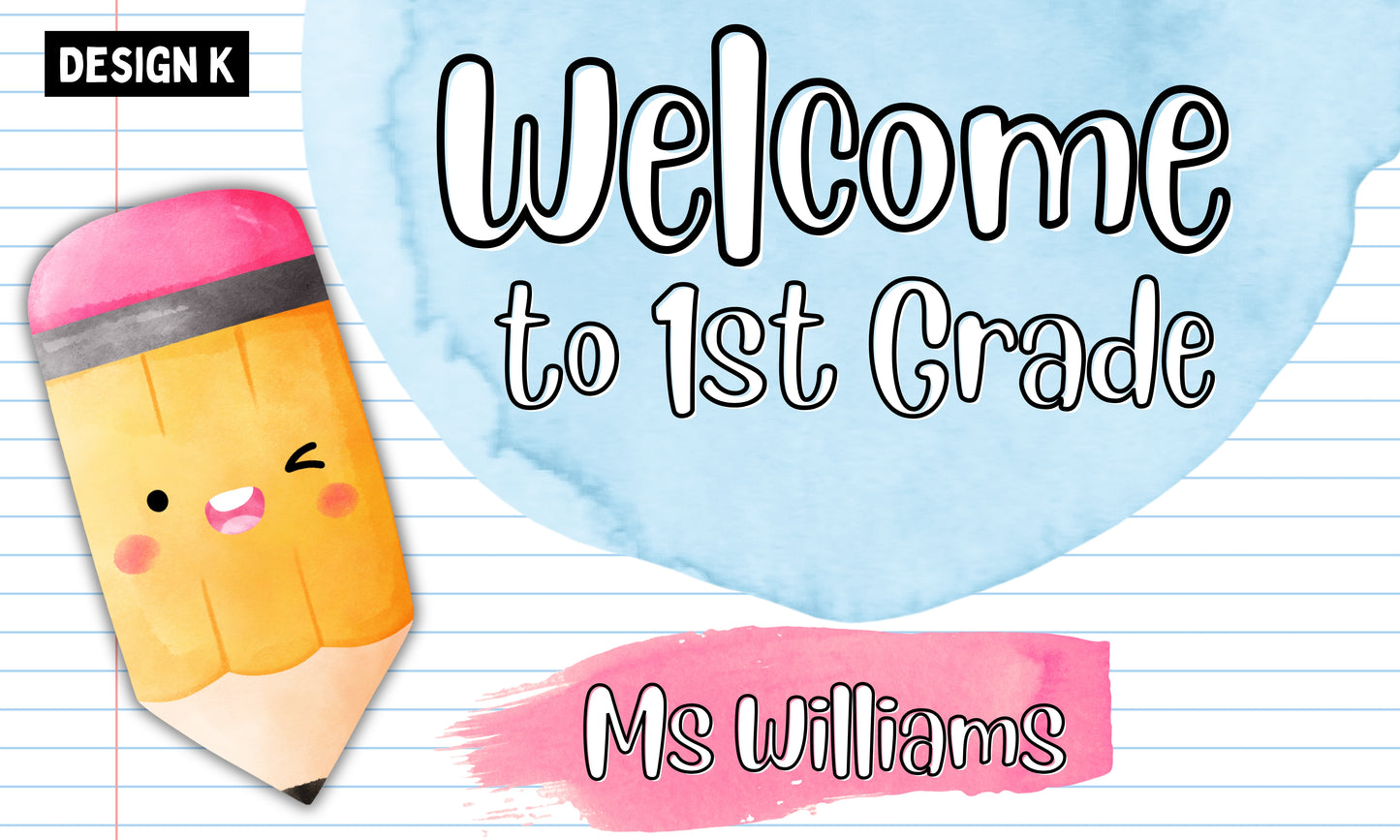 Faux Painted Banner- Back to School (3x5 or 4x6)