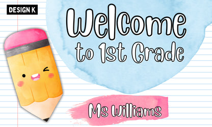 Faux Painted Banner- Back to School (3x5 or 4x6)