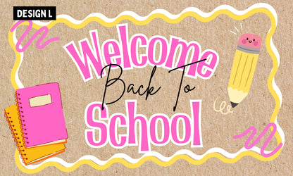 Faux Painted Banner- Back to School (3x5 or 4x6)