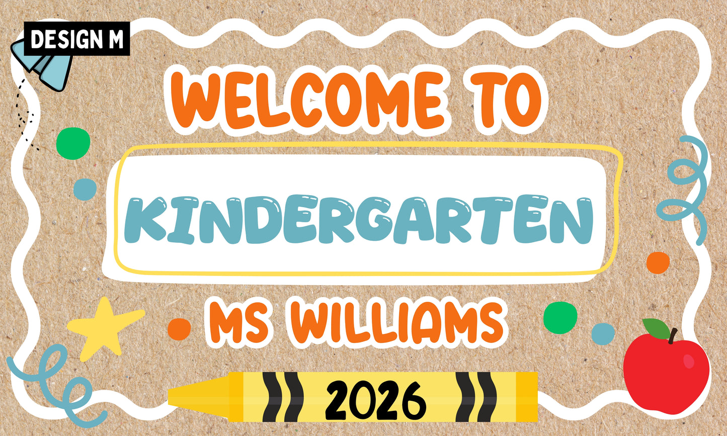 Faux Painted Banner- Back to School (3x5 or 4x6)