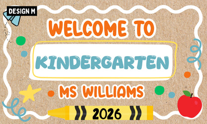 Faux Painted Banner- Back to School (3x5 or 4x6)