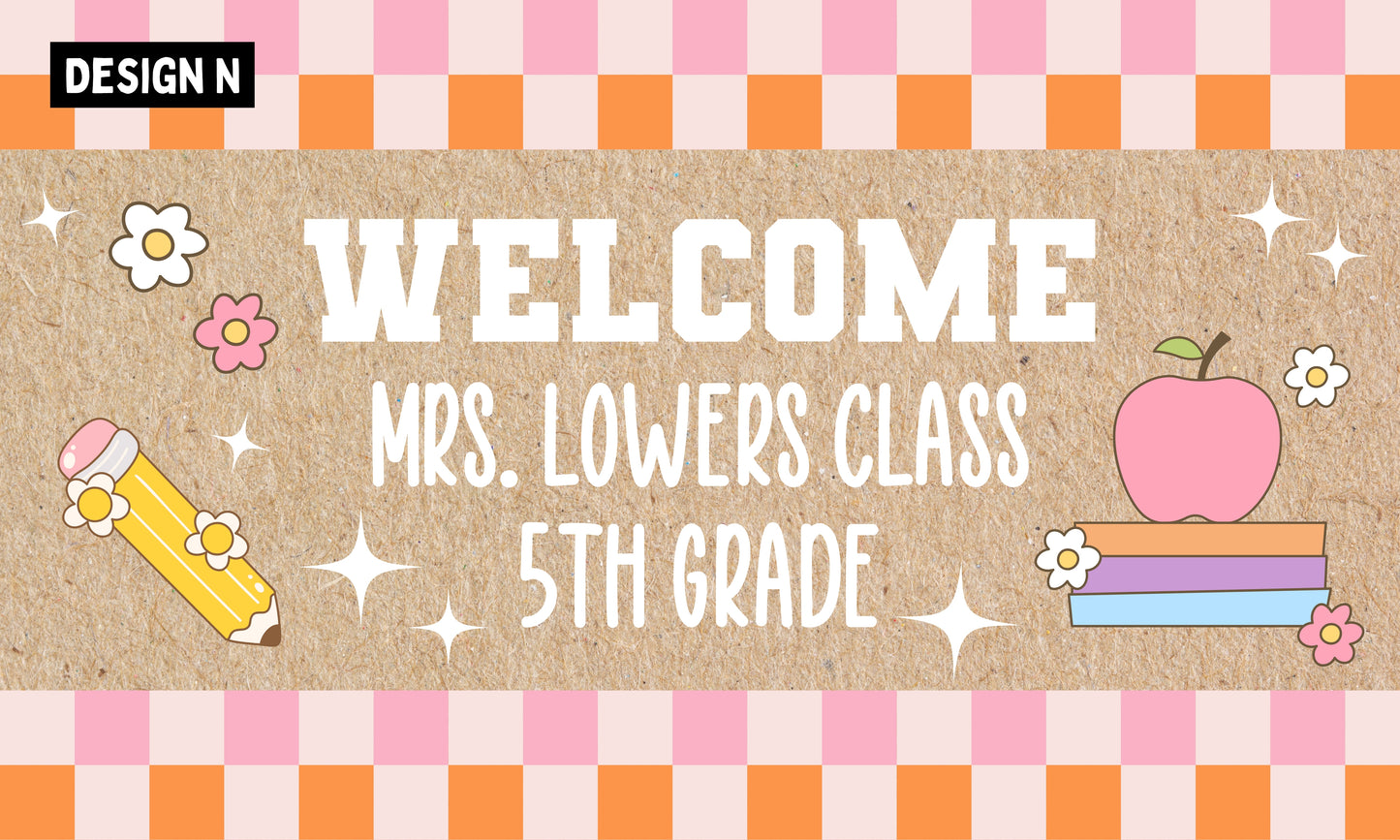 Faux Painted Banner- Back to School (3x5 or 4x6)