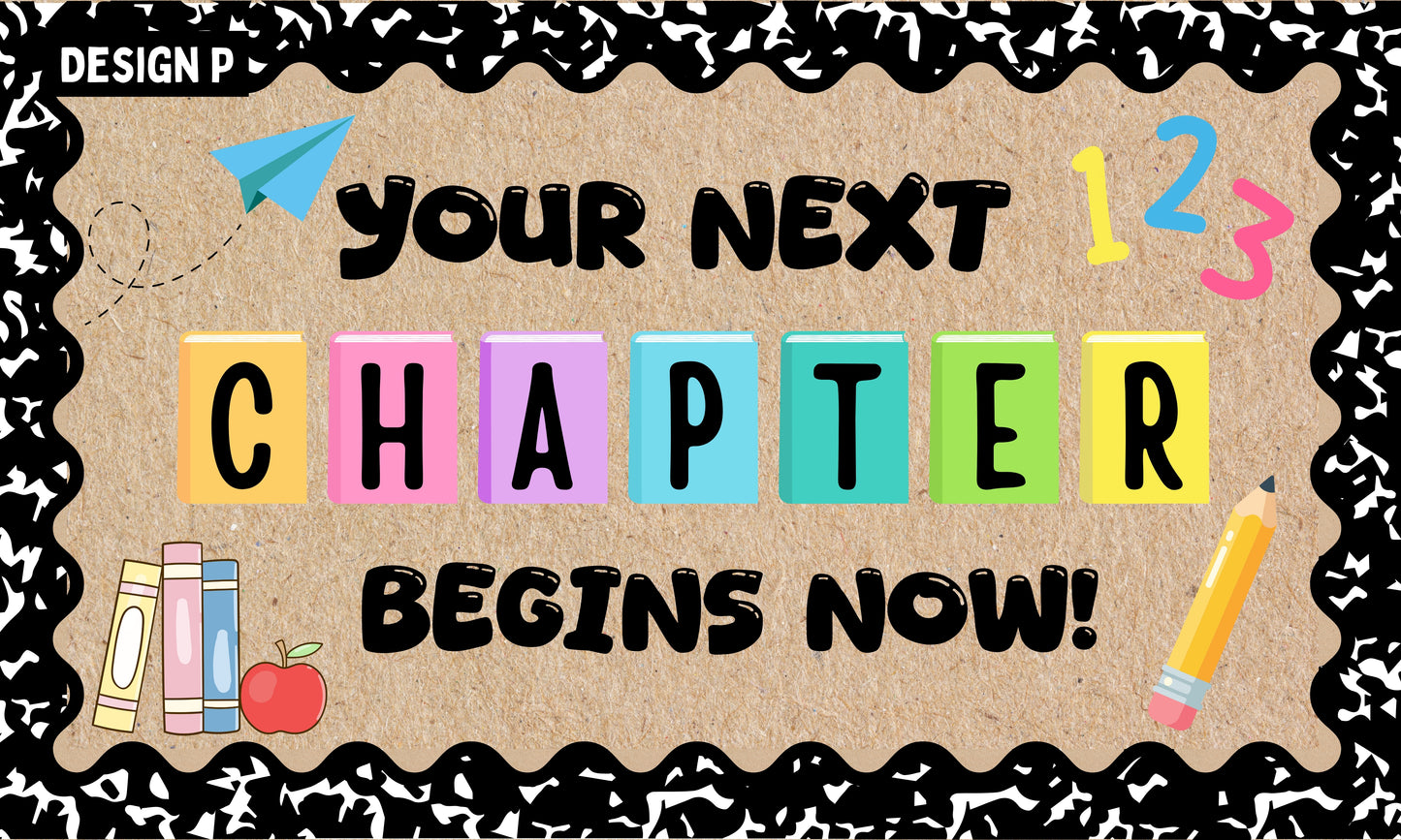 Faux Painted Banner- Back to School (3x5 or 4x6)