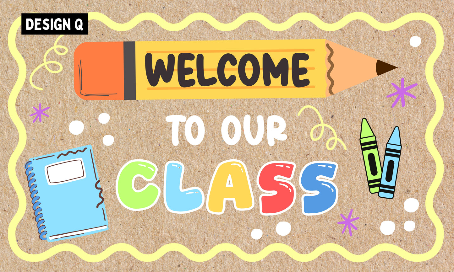 Faux Painted Banner- Back to School (3x5 or 4x6)