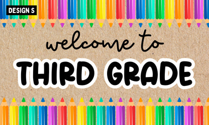 Faux Painted Banner- Back to School (3x5 or 4x6)