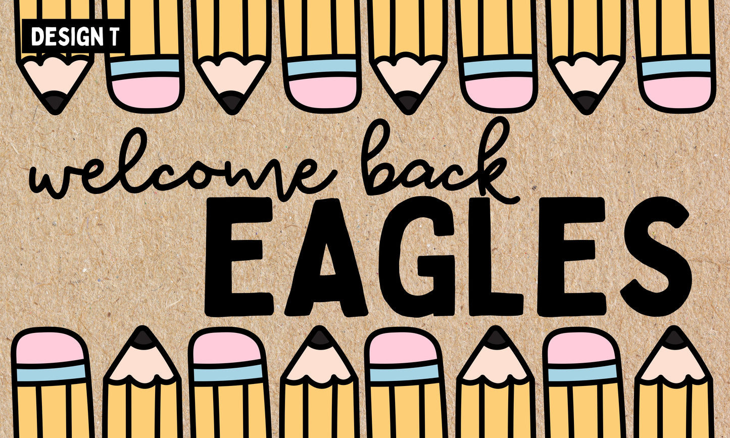 Faux Painted Banner- Back to School (3x5 or 4x6)