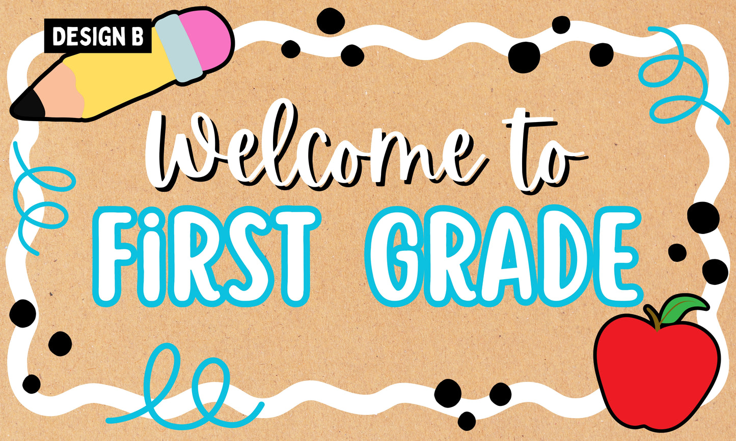 Faux Painted Banner- Back to School (3x5 or 4x6)
