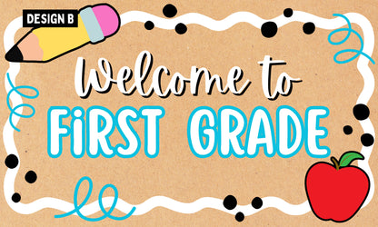 Faux Painted Banner- Back to School (3x5 or 4x6)