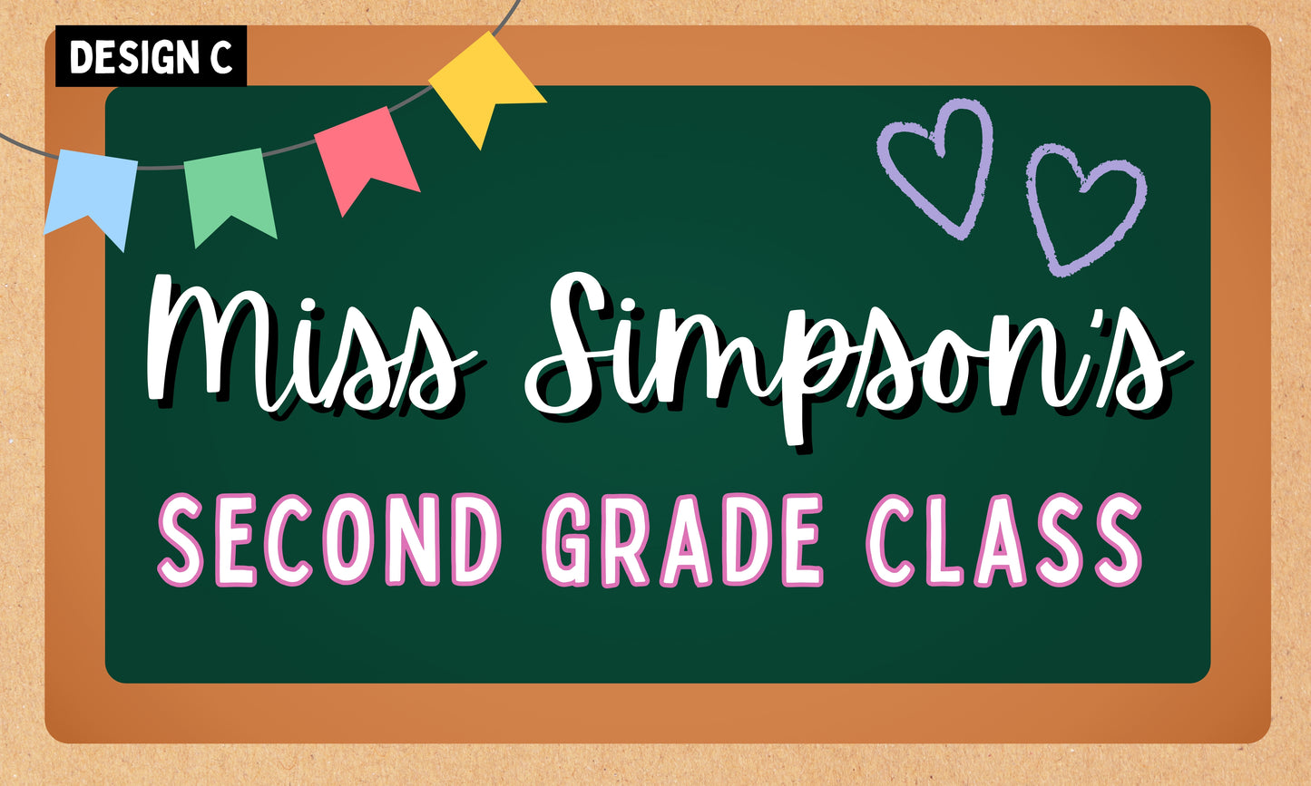 Faux Painted Banner- Back to School (3x5 or 4x6)