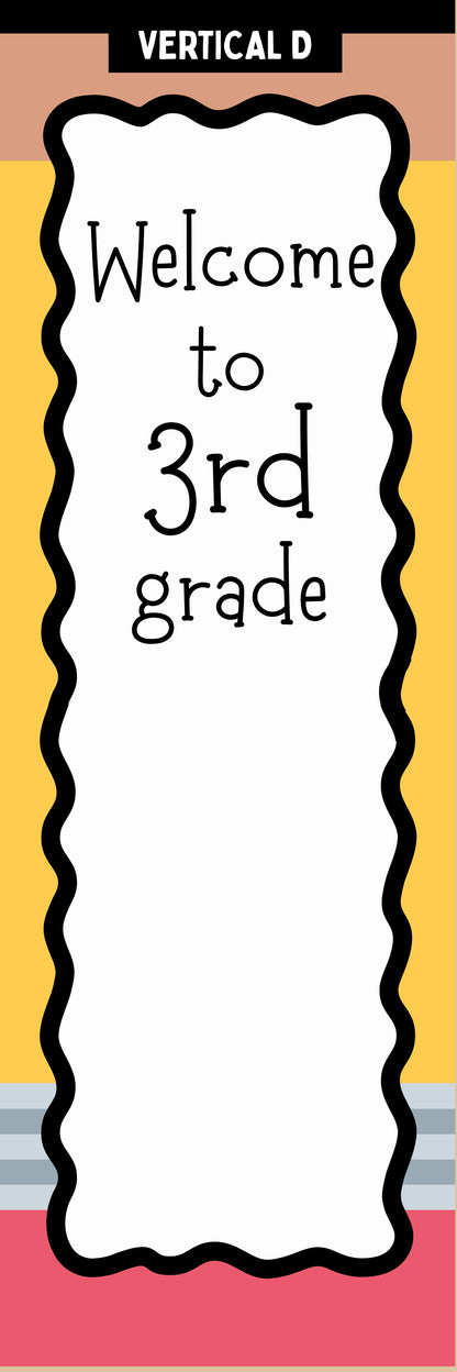 Faux Painted Banner- Back to School (2x6- vertical & horizontal)