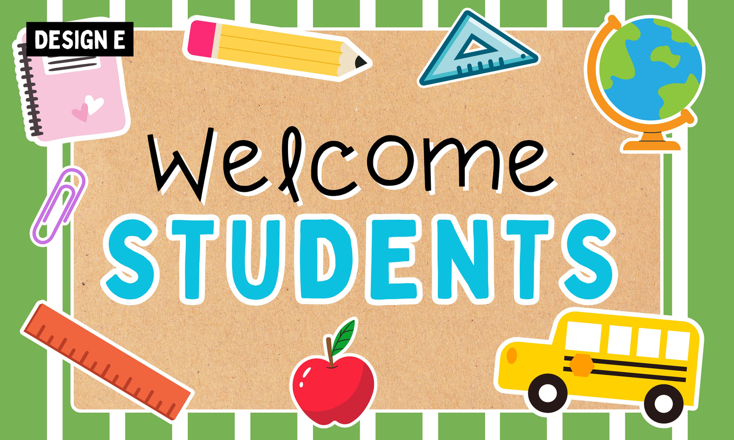 Faux Painted Banner- Back to School (3x5 or 4x6)