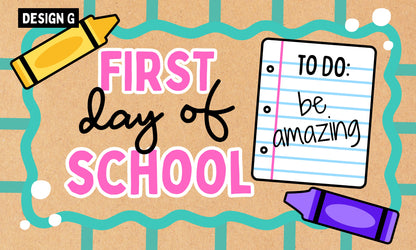 Faux Painted Banner- Back to School (3x5 or 4x6)