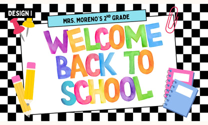 Faux Painted Banner- Back to School (3x5 or 4x6)