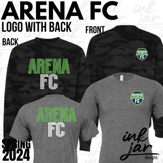 ARENA FC Spring 2024: Logo with Back- TSHIRT/CREWNECK