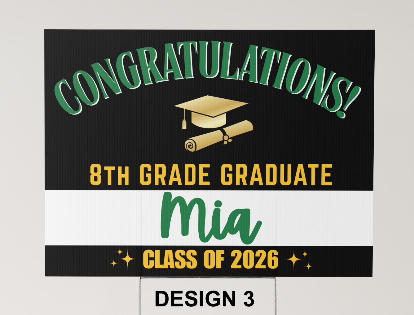 Graduation Yard Sign (with H Stake) (1 without pictures)