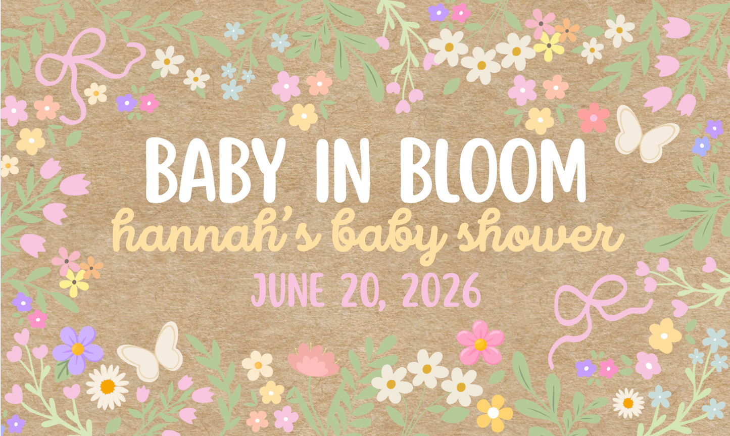 BANNER- Faux Painted Banner- Baby