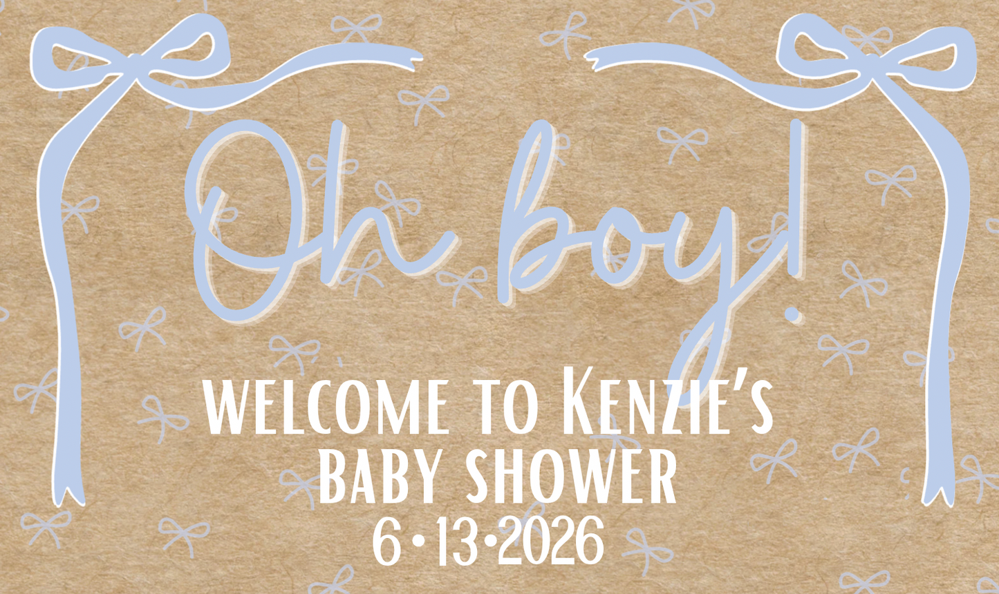 BANNER- Faux Painted Banner- Baby