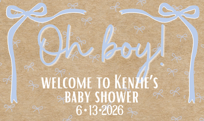 BANNER- Faux Painted Banner- Baby