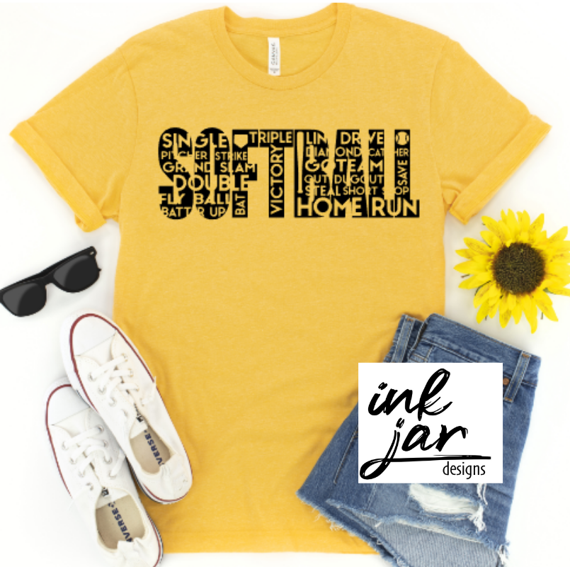 Softball Word Art